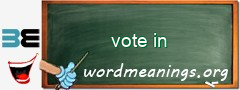 WordMeaning blackboard for vote in